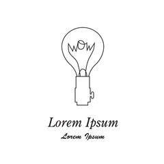 Vector Lightbulb web concept