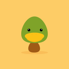 Cute Cartoon Wild duck
