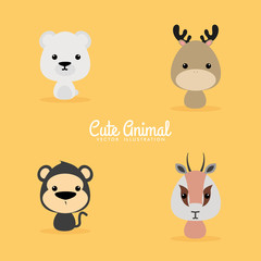 Cute Cartoon Wild animals