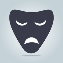 Vector icon of a theater mask