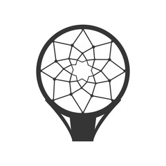 Obraz premium net basketball sport ball basket equipment hoop top vector illustration isolated