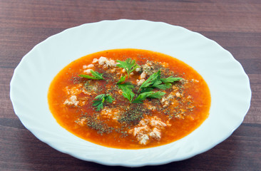 Fish soup with parsley