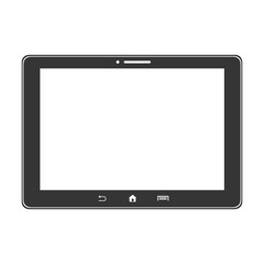 tablet device screen touch technology computer electronic vector isolated illustration