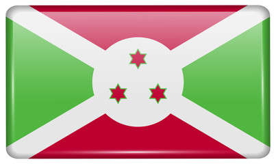 Flags Burundi in the form of a magnet on refrigerator with reflections light. Vector © adamchuk_leo
