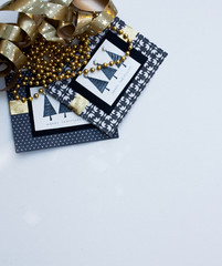 Fototapeta premium Vertical Homemade Christmas Card Background