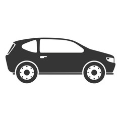 car automobile auto transport vehicle side hatchback icon vector illustration isolated