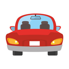 car automobile auto transport vehicle front icon vector illustration isolated 