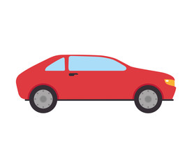 Obraz na płótnie Canvas car automobile auto transport vehicle side hatchback vector illustration isolated 