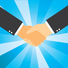 Business handshake vector graphic design