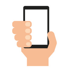 hands human user smartphone isolated icon