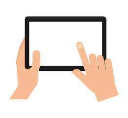 hands human user smartphone isolated icon