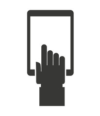 hands human user smartphone isolated icon