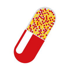 capsule drug isolated icon