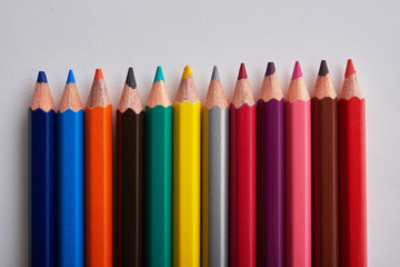 set of colored pencils