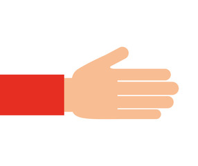 hand human silhouette isolated icon