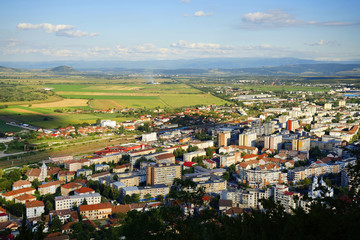 Fototapeta na wymiar Deva city in Transylvania, Romania, Europe