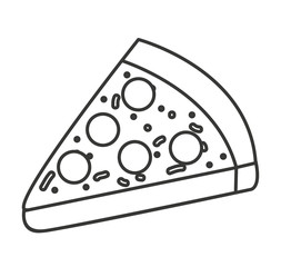 delicious pizza fast food icon