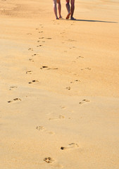 marcher sur le sable