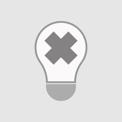 Obraz premium Isolated line art light bulb icon with an irritating substance s