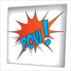 Colourful comic book style explosion vector effect