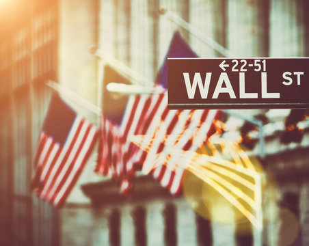 Fototapeta Wall Street sign