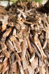 firewood as background