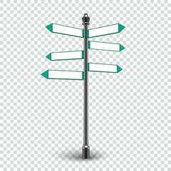 Blank Direction arrows signs for copy space
