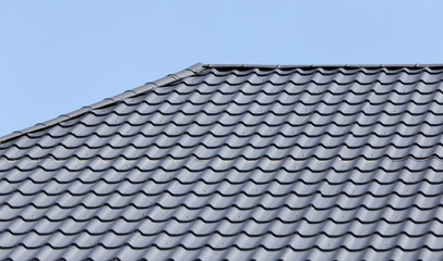 metal roofing roof as background