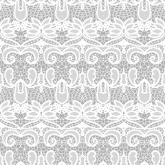 Lace seamless pattern with flowers