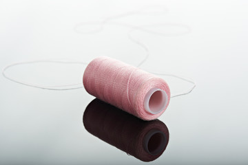 wool pink thread