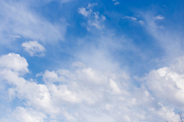 clouds in the blue sky