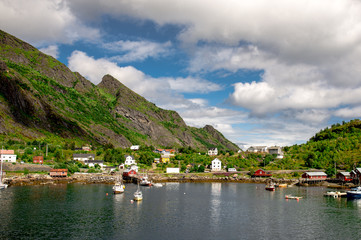 Naklejka premium Landscape of Lofoten Islands in Norway. 