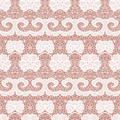 Lace seamless pattern with flowers