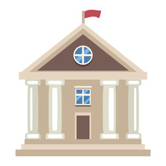 School or university building vector illustration
