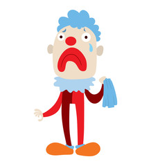 Clown character vector cartoon