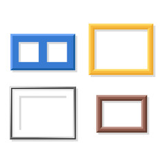 Photo frame vector set.