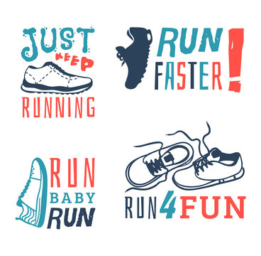 Run sport motivation vector