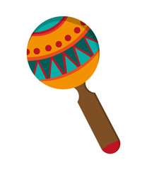 flat design single maraca icon vector illustration