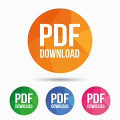PDF download icon. Upload file button.