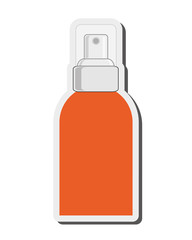 flat design cosmetic bottle icon vector illustration
