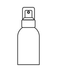flat design cosmetic bottle icon vector illustration