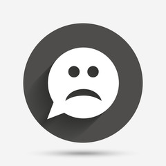 Fototapeta premium Sad face sign icon. Sadness symbol.