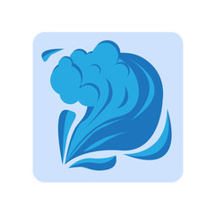 Water Wave Vintage Summer Icon