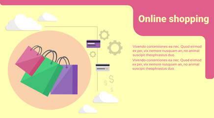 Online Shopping Banner Ecommerce Concept