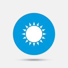 Sun icon. Sunlight summer symbol.