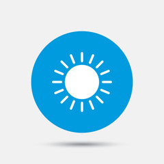 Sun icon. Sunlight summer symbol.