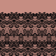 Lace border. Invitation card.