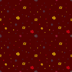 Fototapeta na wymiar Pepper flowers seamless pattern