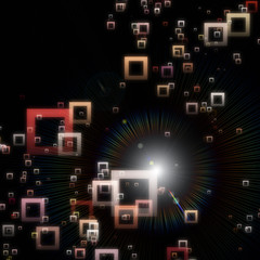 futuristic square background design illustration with light