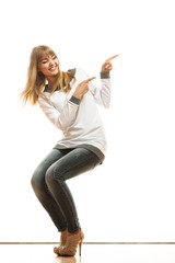 woman casual style showing copy space